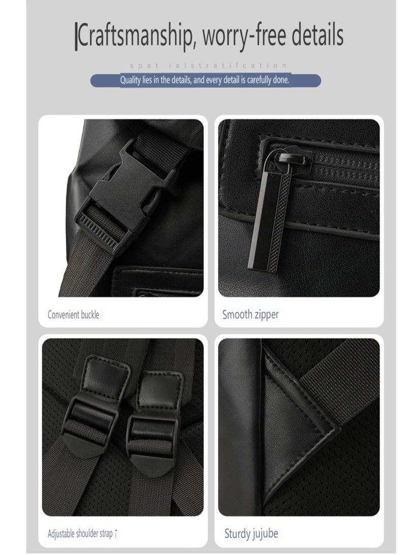 Large Capacity Fashion Travel Backpack Backpack Men's Diamond 15.6 Inch Business Commuter Computer Bag - Image 5